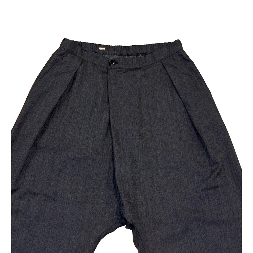 Blue Blue Japan Seilin & Co. 100% Tropical Wool Pleated Drop-Crotch Trousers 2/M - Picture 2 of 9